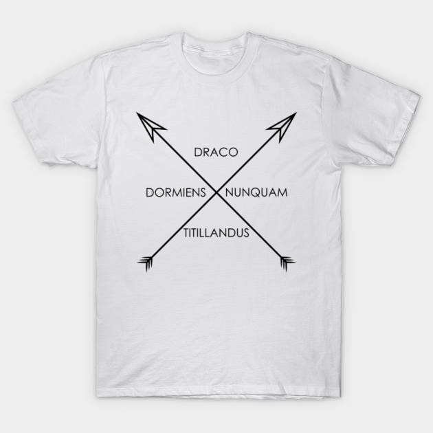 Draco Dormiens Nunquam Titillandus Hogwarts TShirt TeePublic